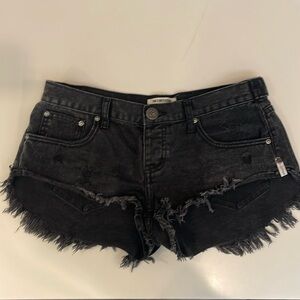 Fringe Jean Shorts by One X Oneteaspoon